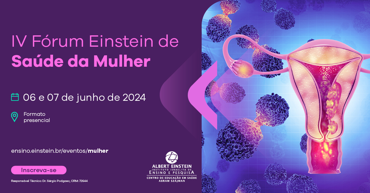 Banner do IV Fórum Einstein de Saúde da Mulher